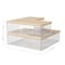 Martha Stewart Brody Clear Plastic Storage Organizer Bins W/Light Natural Paulownia Wood Lids, Small/Med/Lrg Bins BE-PB3317-WD-3-CL-NT-MS - alternate 9